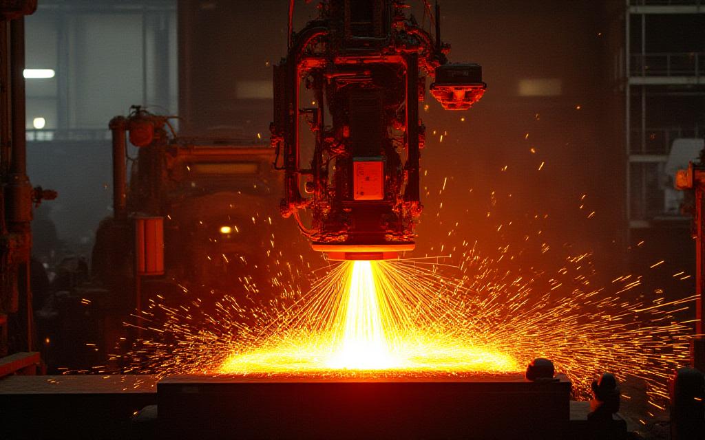 Automazione robotica in acciaieria ad alte temperature