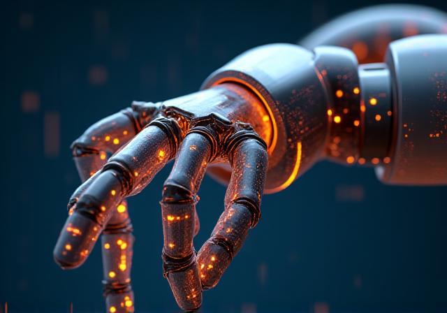 Analisi AI su braccio robotico